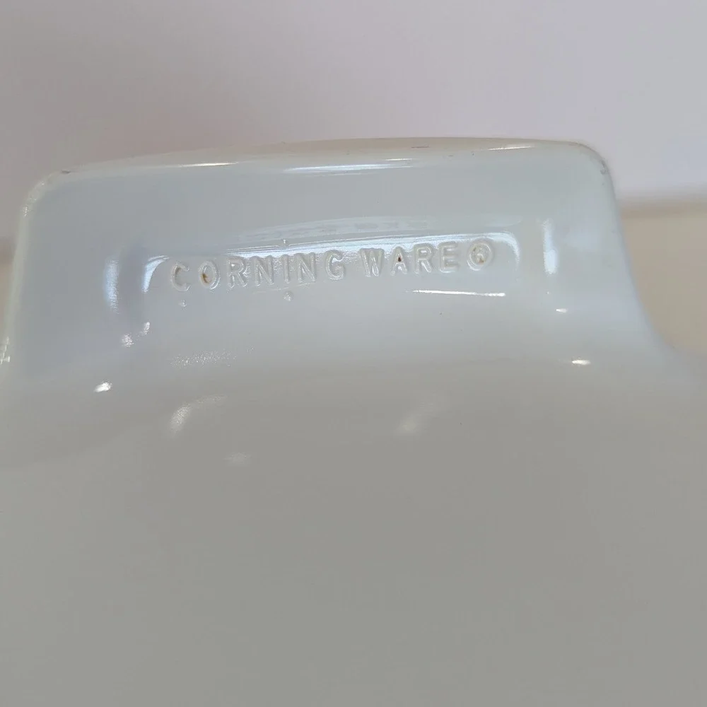Vintage Corning Ware Casserole Dish 1.5 Quart White Wildflower A-1.5-B Lid